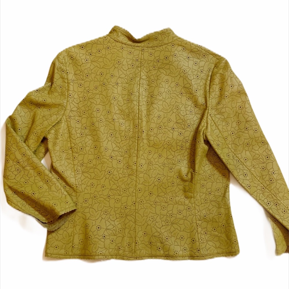 Etcetera Designer Perforated Leather Euc - image 3